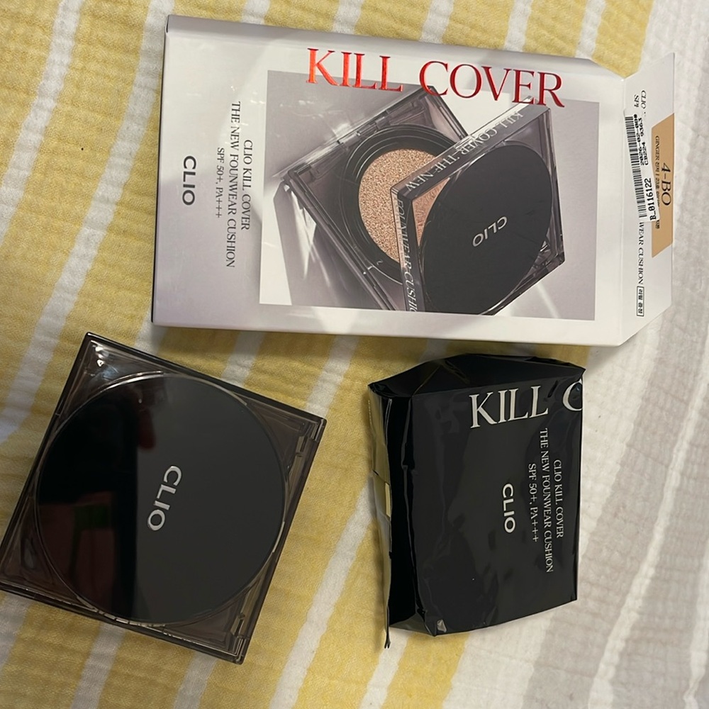 Clio kill cover the new founwear cushion spf 50+,PA +++ , 04 refill plus case.